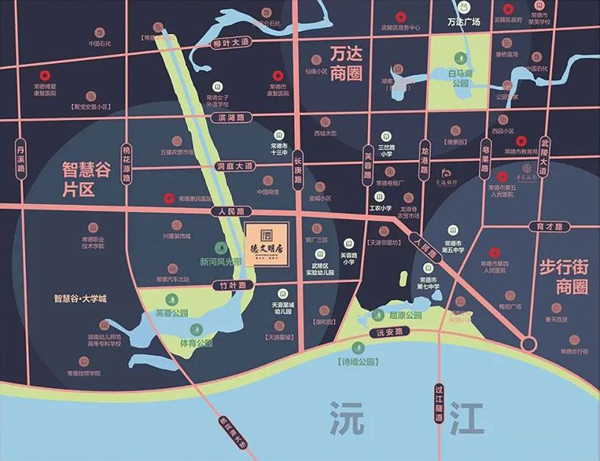 常德德文明居附近配套满足您生活?答案是肯定的