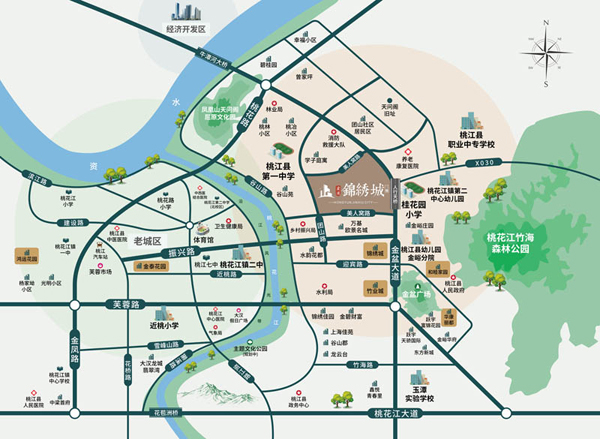 桃江锦绣城：周边配套优势尽显，构筑生活家园