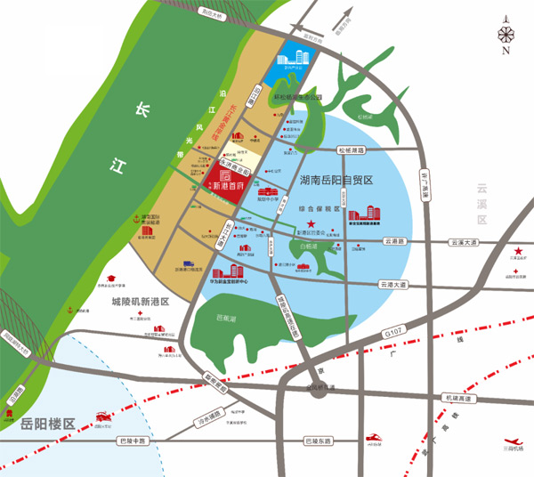 城陵矶港，今创新港首府一期二标段喜封金顶