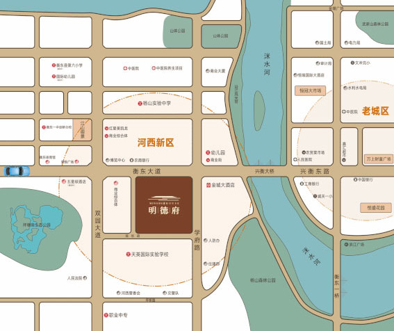 衡东县明德府：31856㎡土地上的 35% 绿意