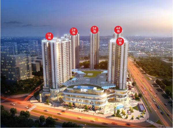 天润中环项目：各楼栋施工稳步前行，5#旺铺耀世启幕