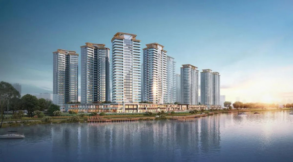 资兴秀水怡城：3#、13 栋封顶，江景大宅品质初显