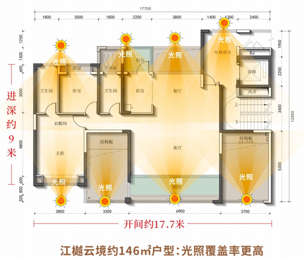 江樾云境户型天花板揭秘！衡阳改善优选，大开间+高层高