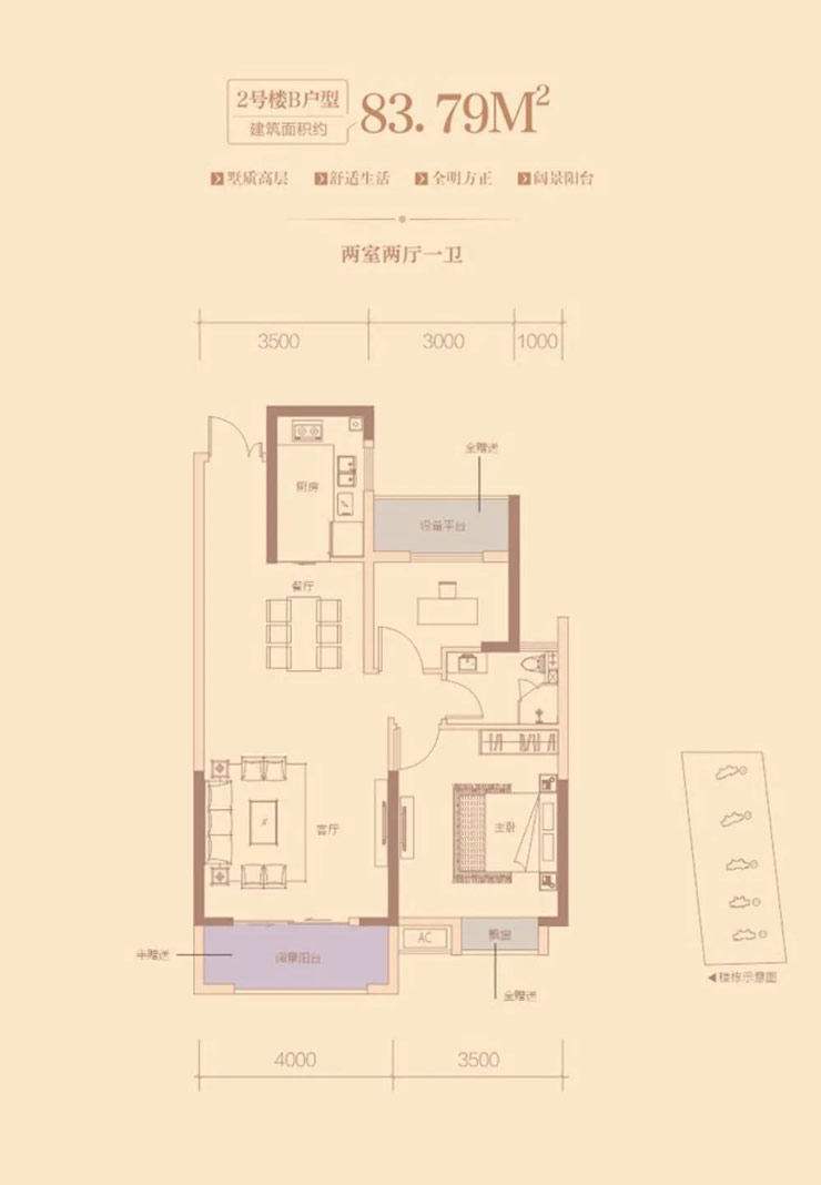 安乡县盛世豪庭2号楼B户型