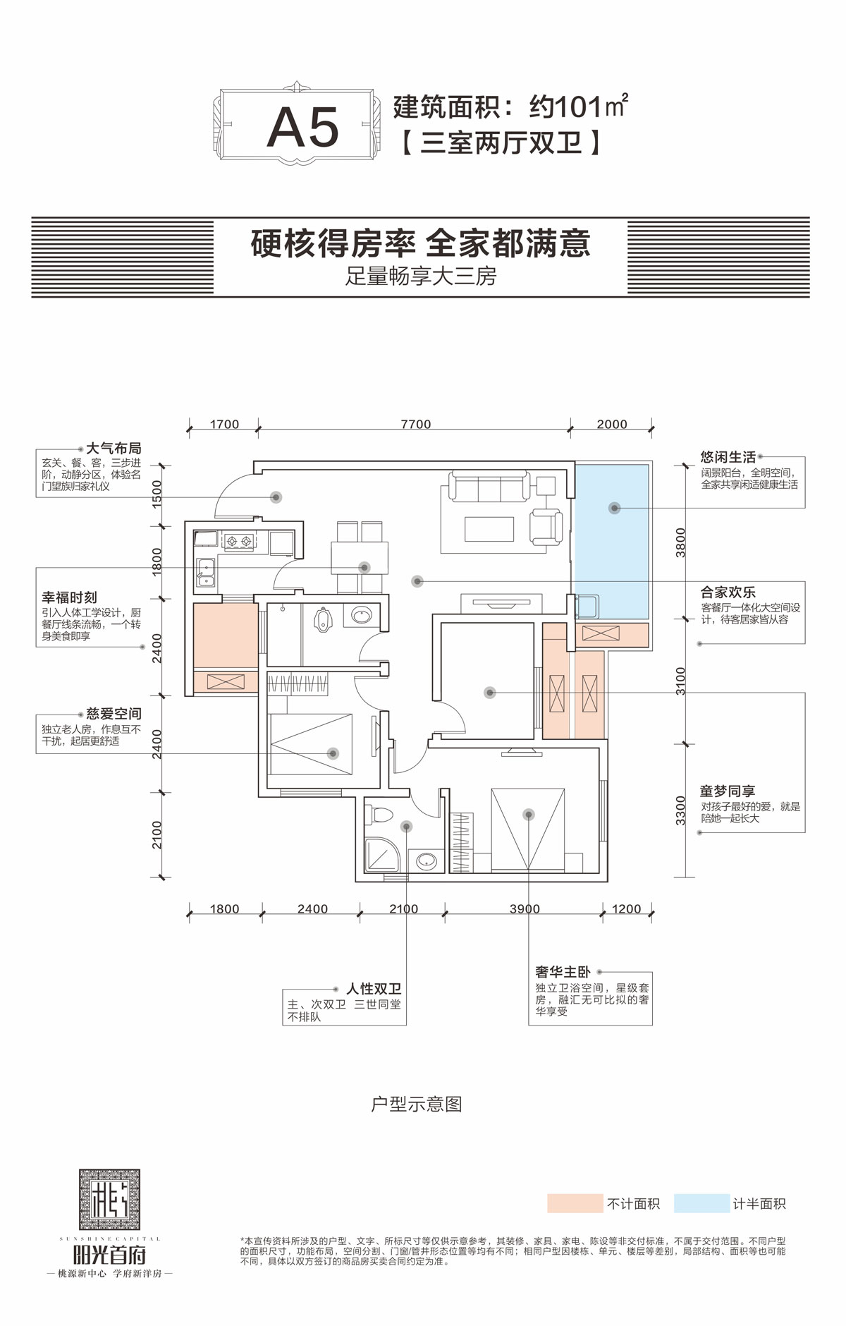 桃源县阳光首府A5户型