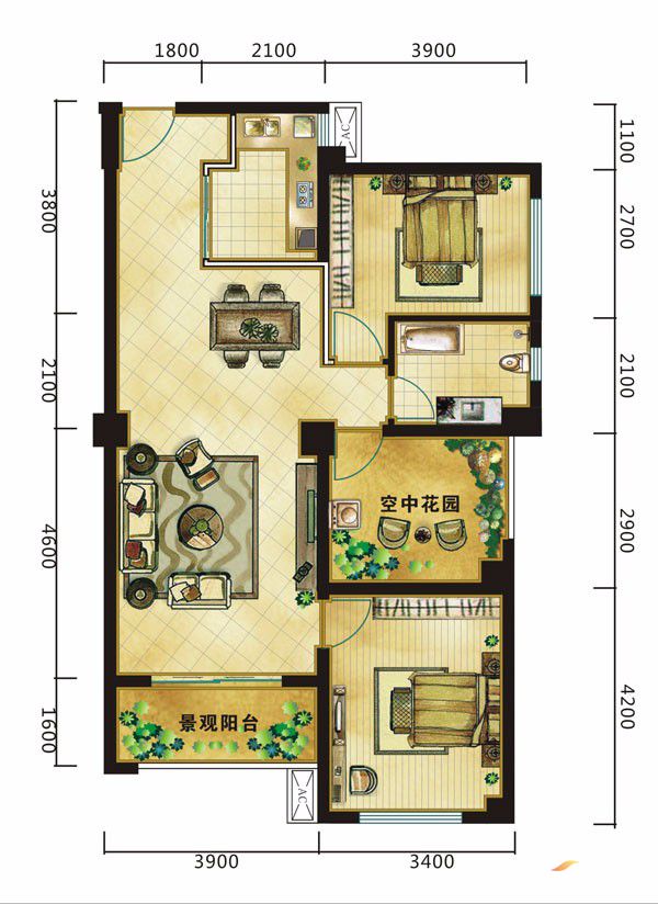 安乡县汇金国际城E户型