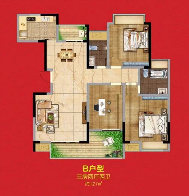 澧县中厦颐苑B户型