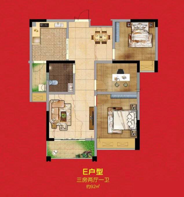 澧县中厦颐苑E户型