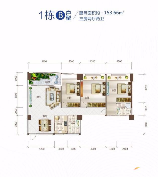 澧县中海蓝湾5栋F户型