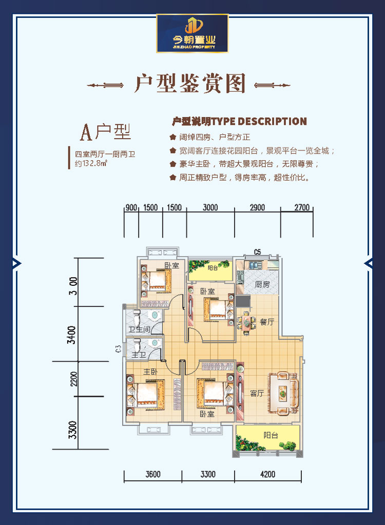 安乡县今朝南苑二期A户型