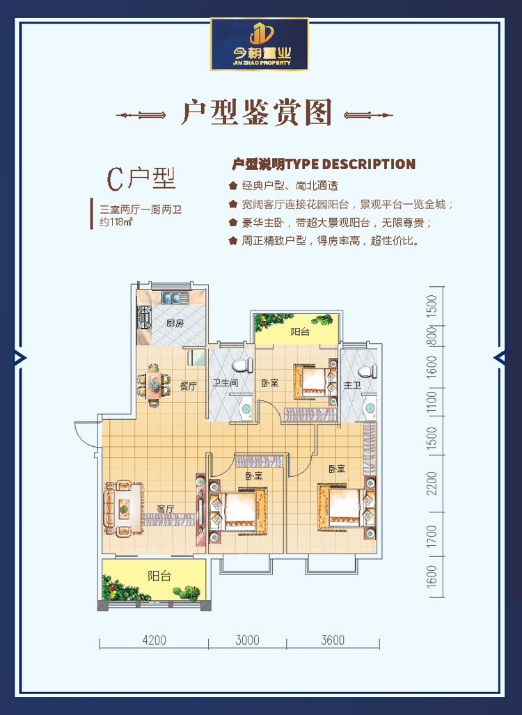 安乡县今朝南苑二期C户型