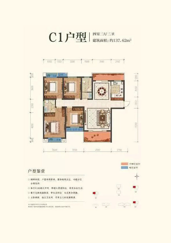 津市金嘉桂花城C1户型