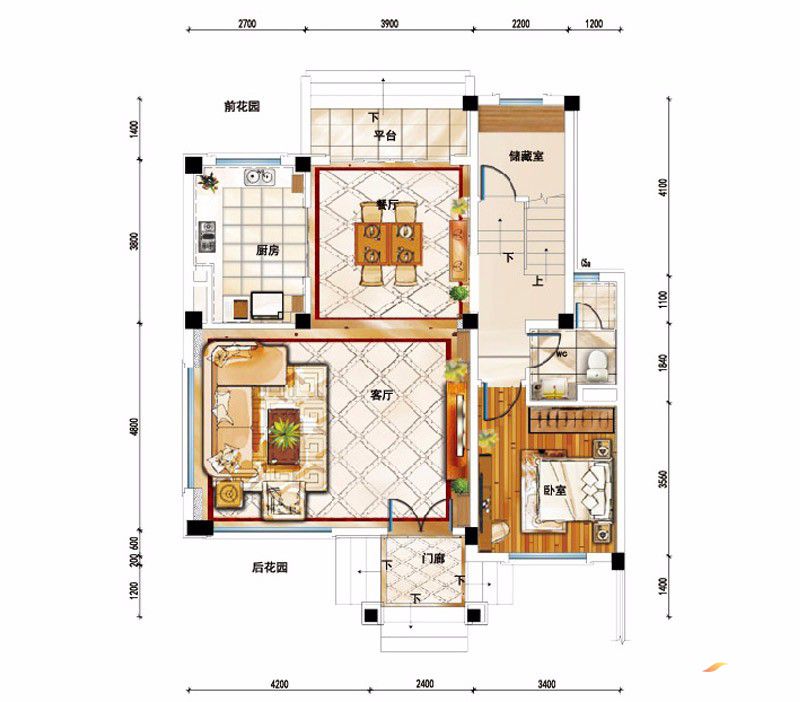 常德市碧桂园BJ260S户型1F