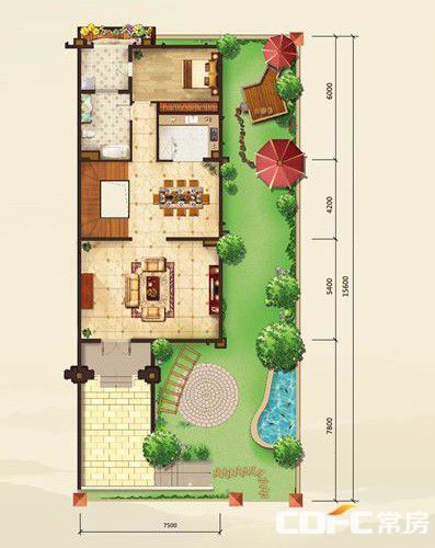 常德市天利天鹅湾二期天利天鹅湾二期双拼楼二层