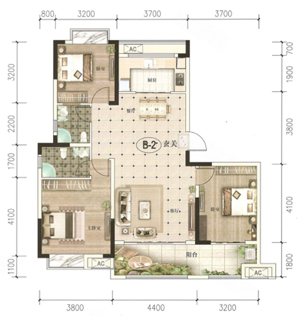 桃江县上海佳苑B2户型