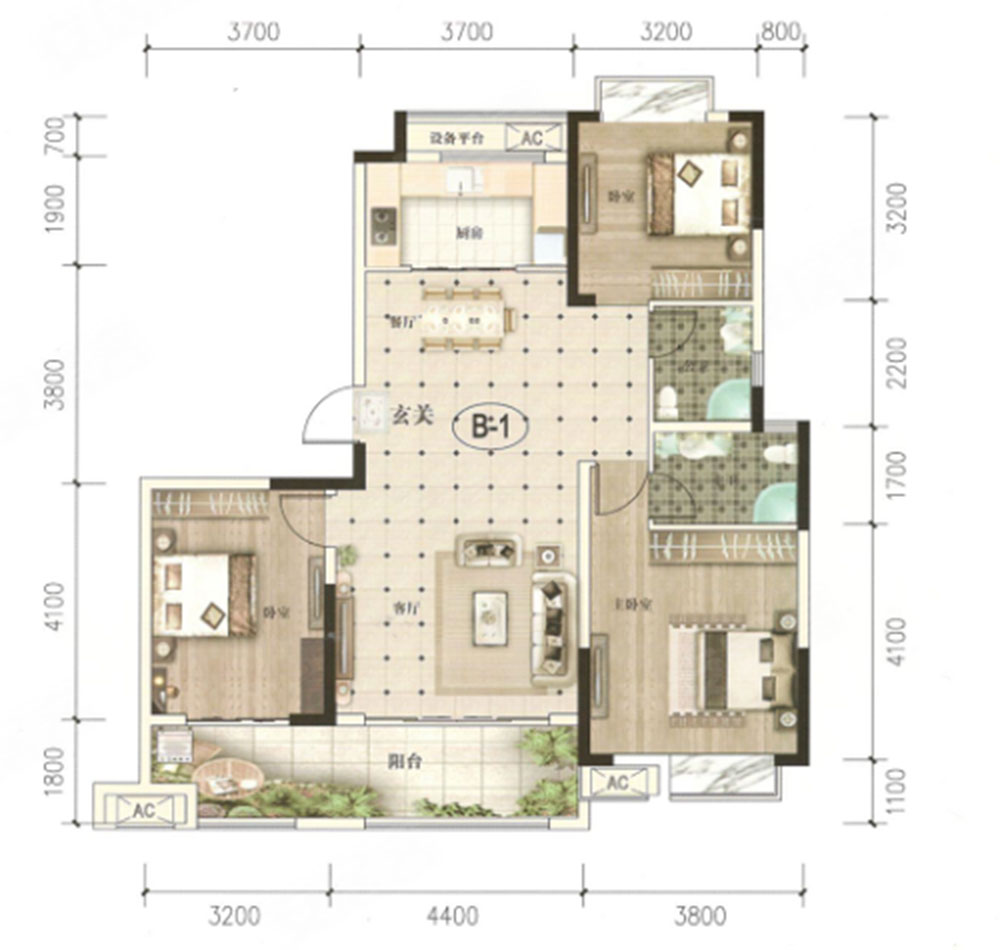 桃江县上海佳苑B1户型