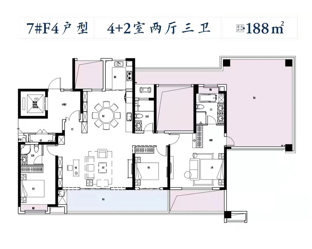 赫山区建发央著7#F4户型