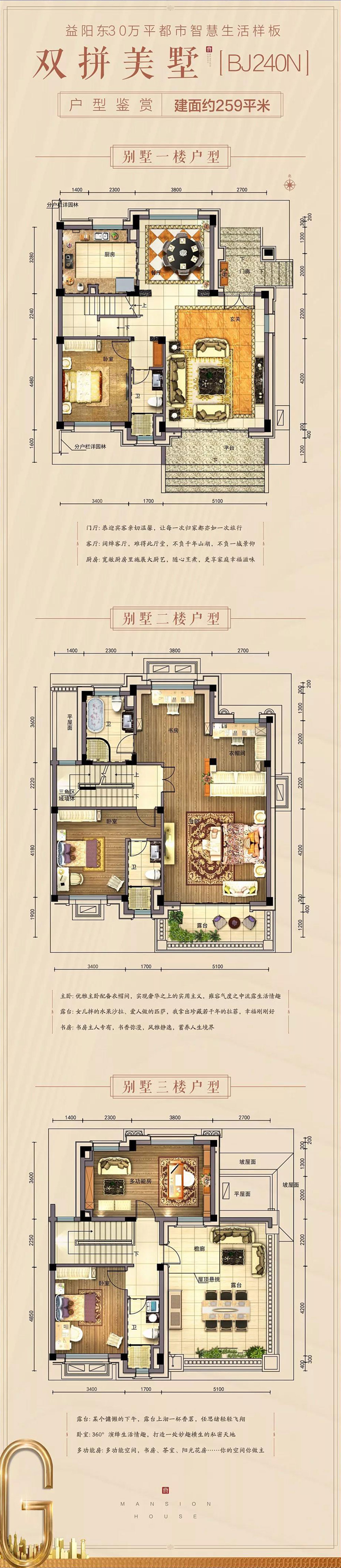 赫山区东城首府双拼别墅户型
