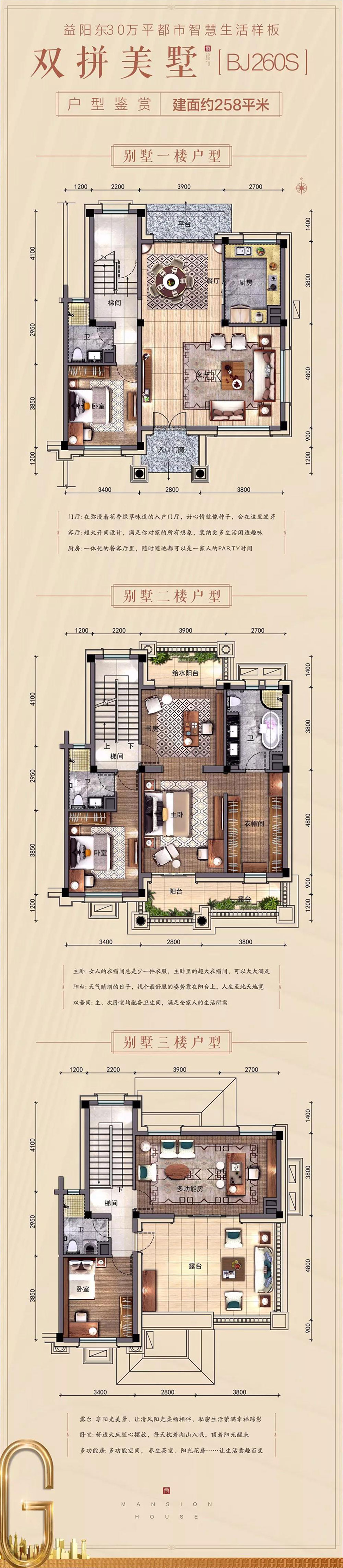 赫山区东城首府双拼别墅户型