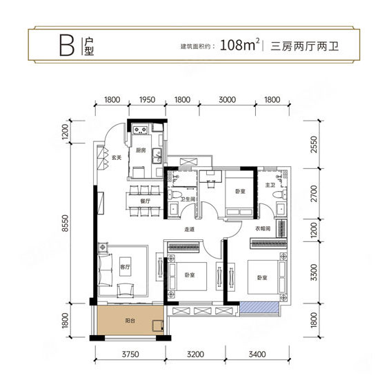 高新区保利时光印象B户型
