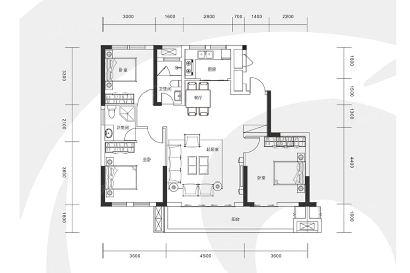 岳阳楼区智慧新城A户型
