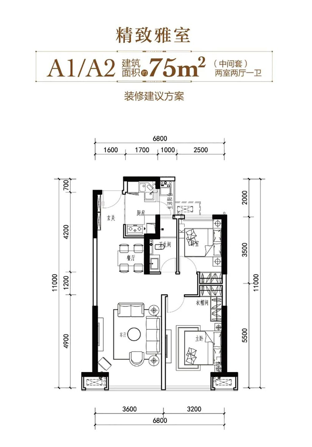 岳阳县江河颐璟城A1户型