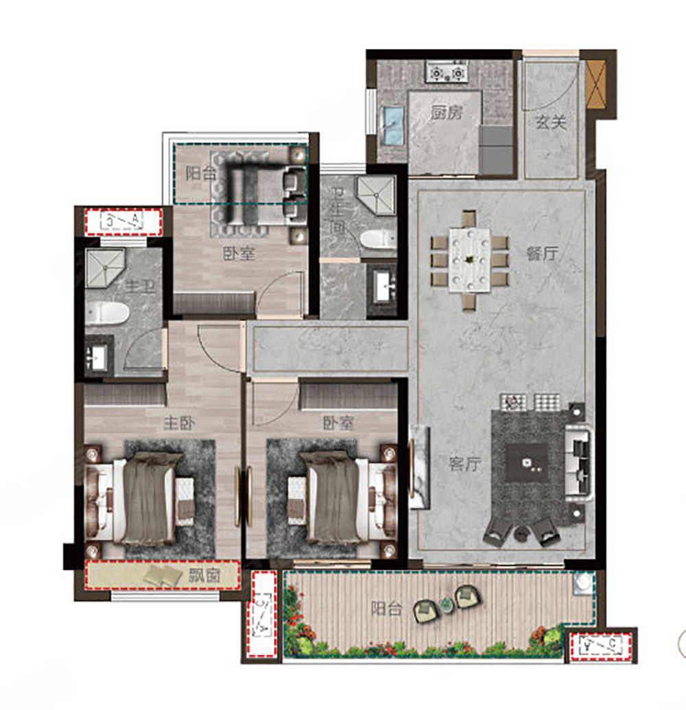 岳阳县大唐世家C户型