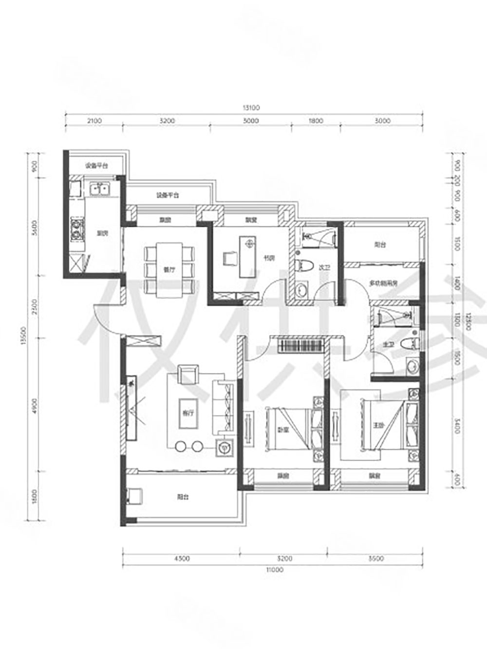 岳阳楼区金茂洞庭生态创新城D户型