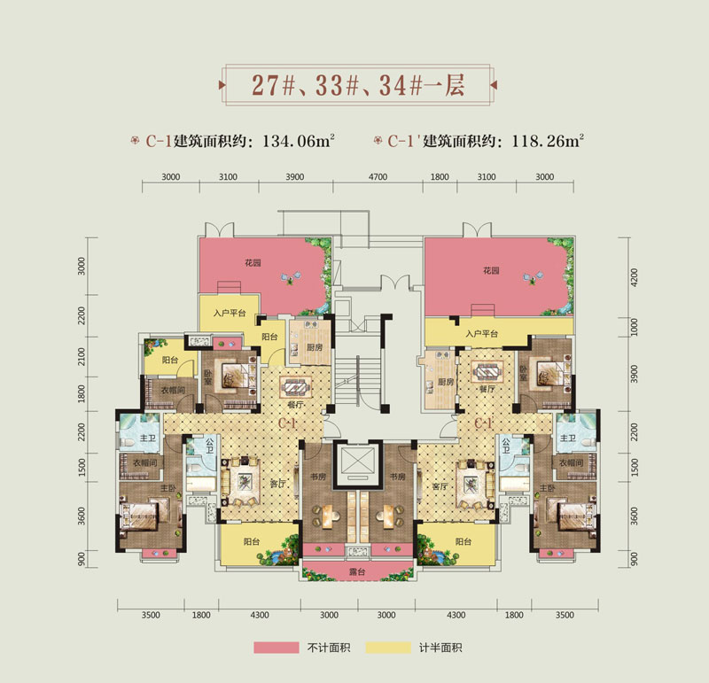 岳阳楼区富兴御城C-1户型