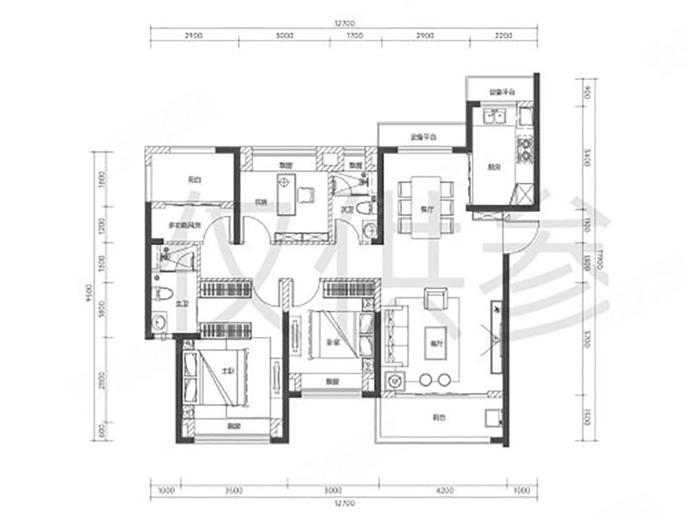 岳阳楼区金茂洞庭生态创新城C户型