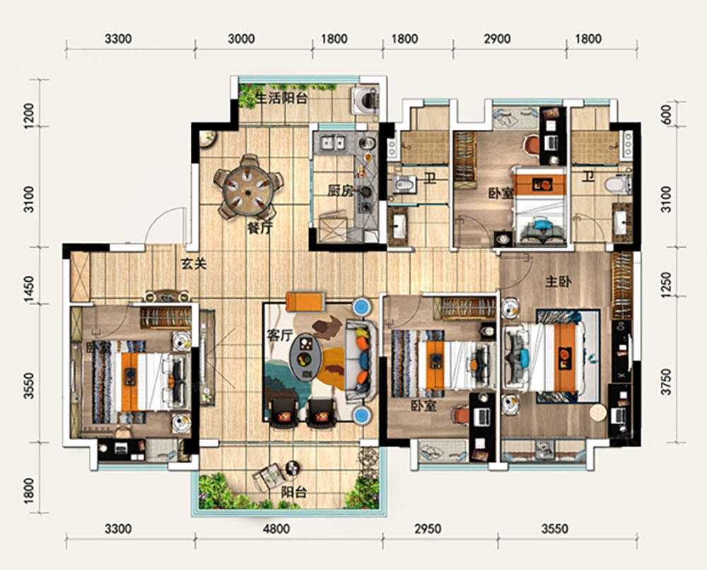 湘阴县碧桂园YJ140户型