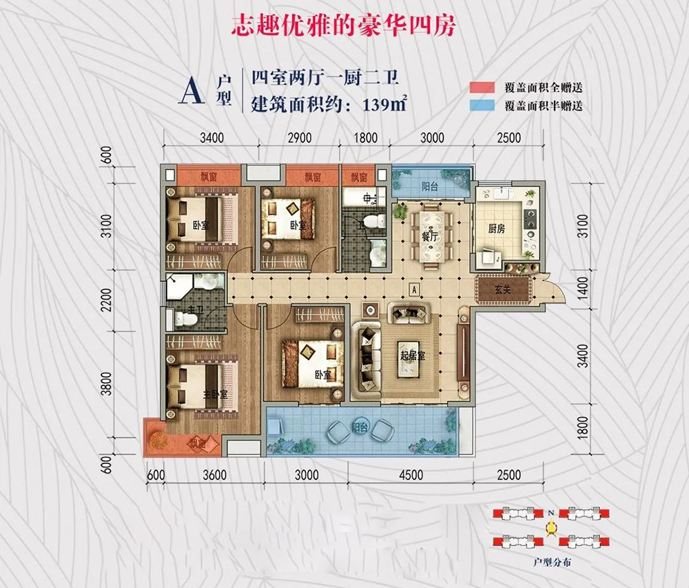 平江县远城未央府A户型