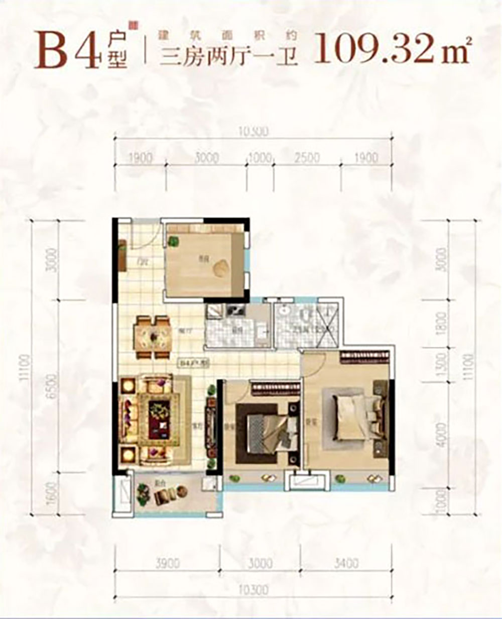 湘阴县文星御龙湾B4户型