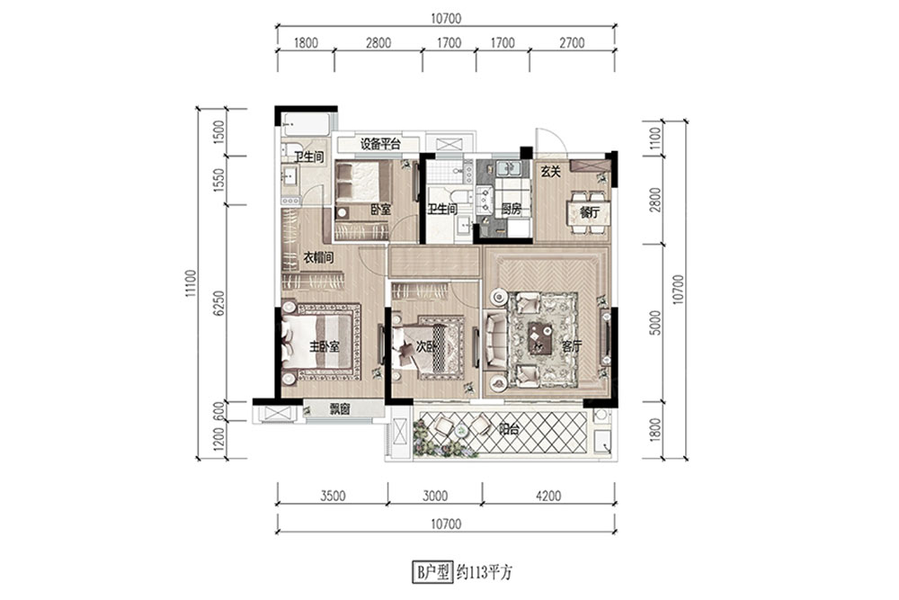 汨罗市东泰汨罗壹号B户型
