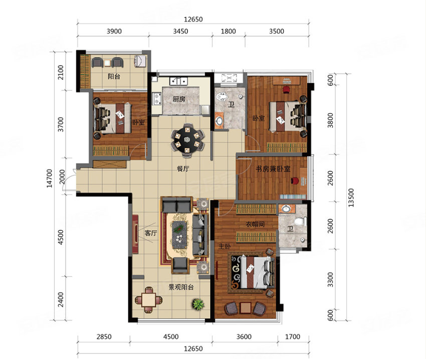 临湘市白云湖公馆L户型