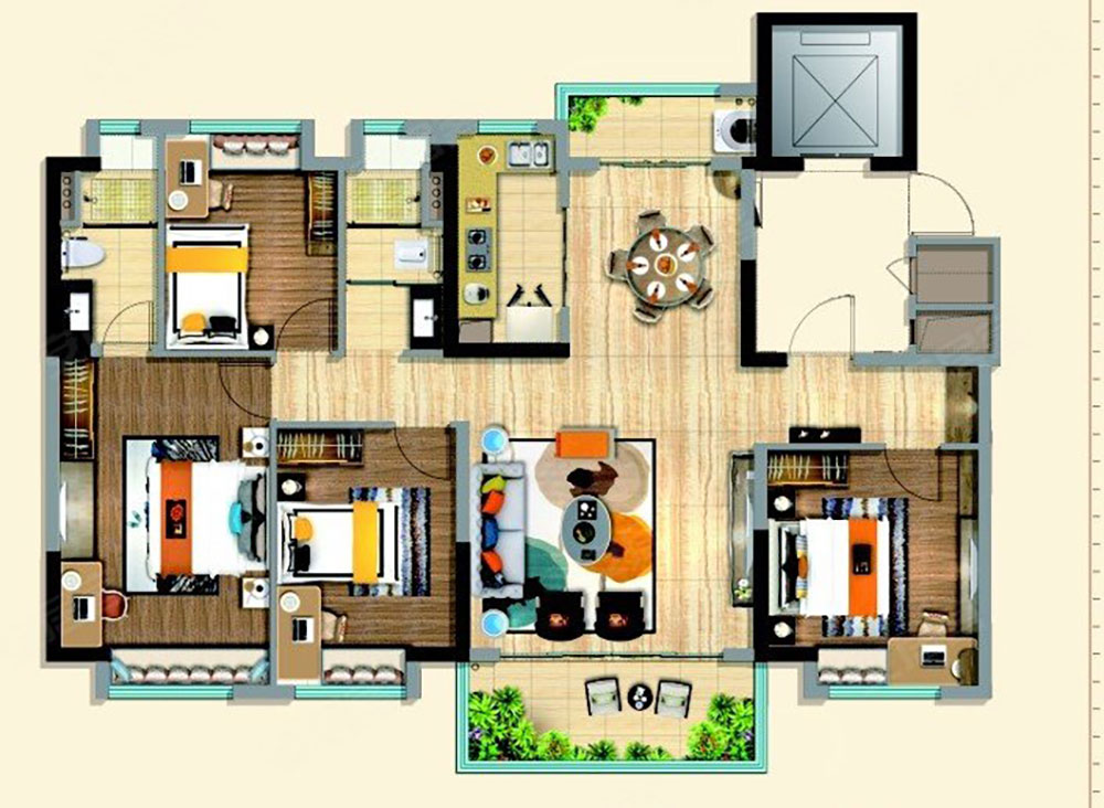 汨罗市碧桂园天樾YJ140户型