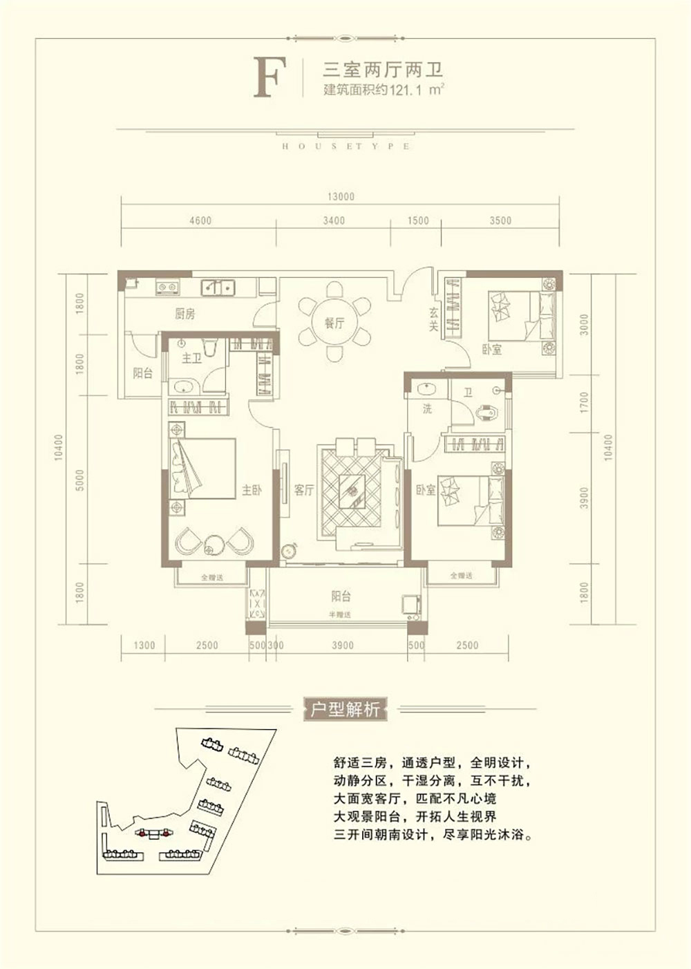 临湘市剑桥郡F户型