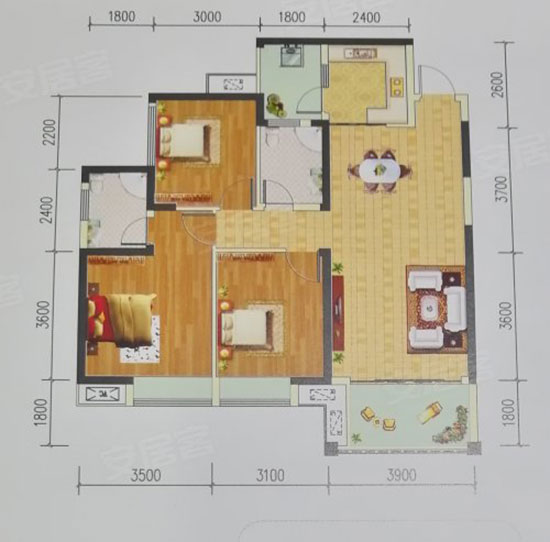 汨罗市港鑫龙城13A户型
