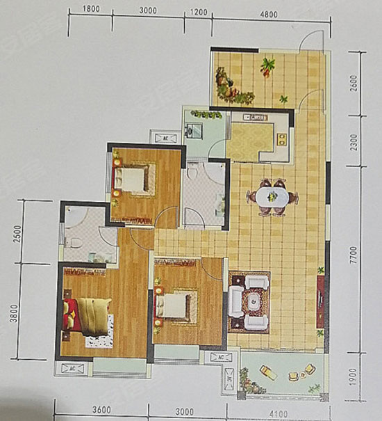 汨罗市港鑫龙城14A户型