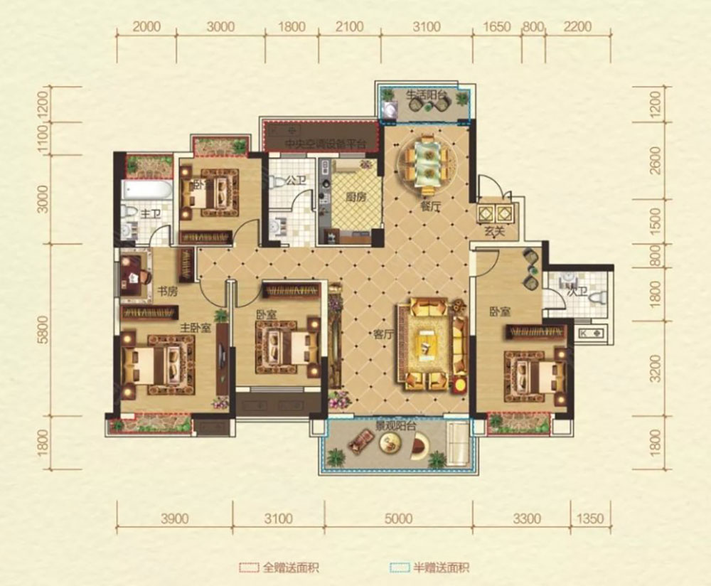 汨罗市西湖首府A户型