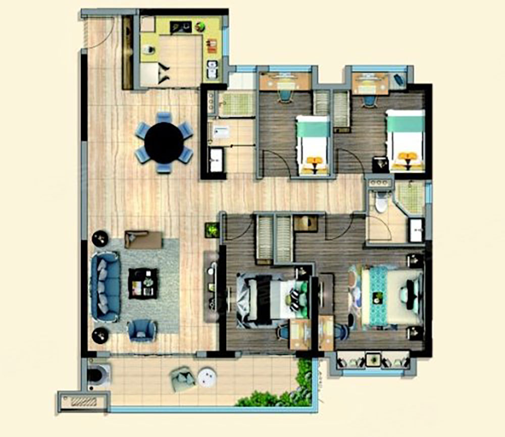 汨罗市碧桂园天樾YJ140T户型