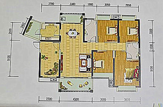 汨罗市港鑫龙城14B户型