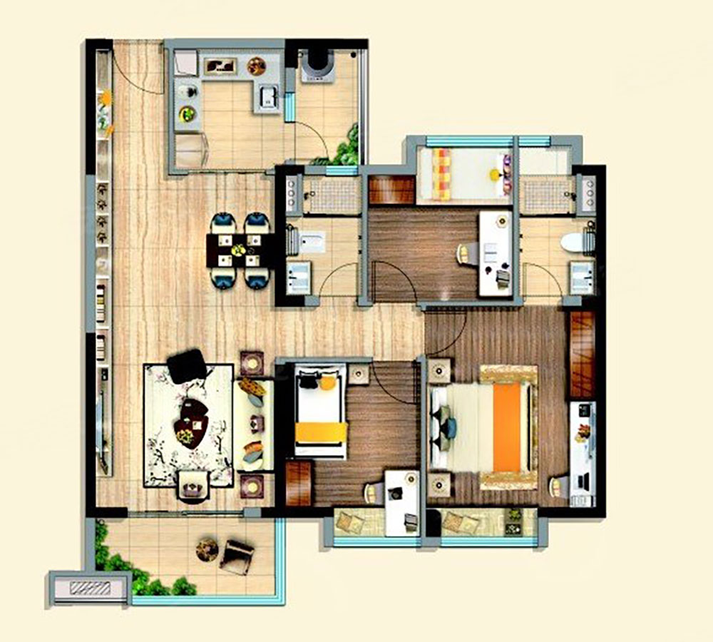 汨罗市碧桂园天樾YJ115T户型