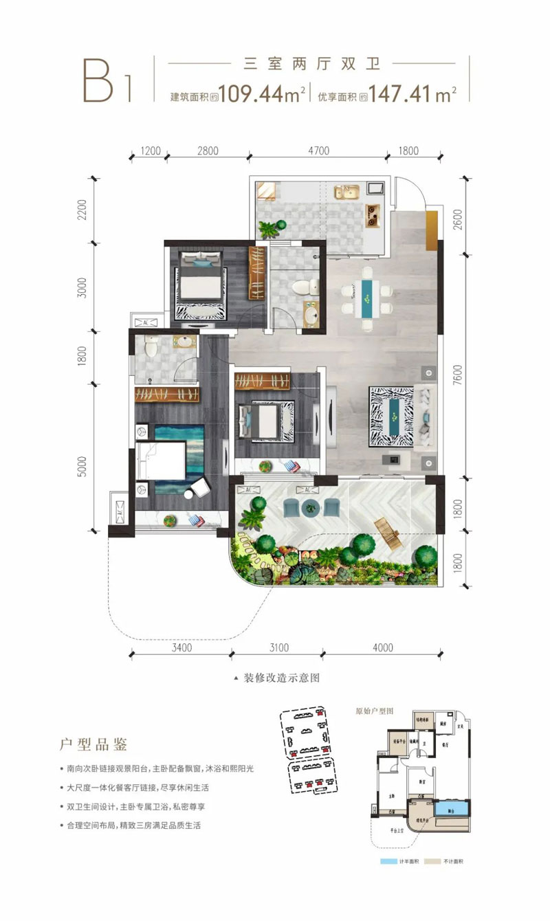 华容县鑫洋天御B1户型