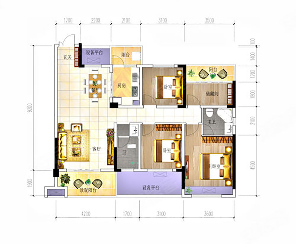 华容县三同御院D1户型