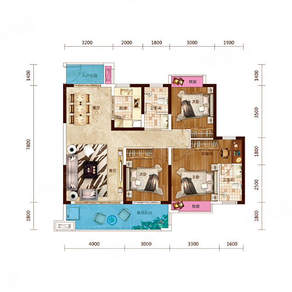 华容县步步高新天地C户型