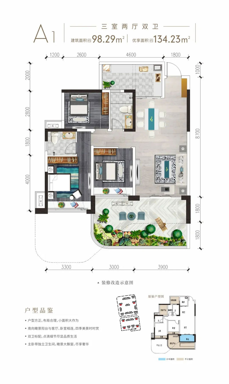 华容县鑫洋天御A1户型
