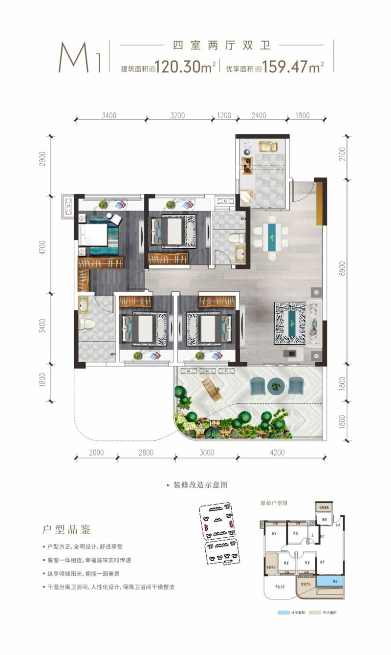 华容县鑫洋天御M1户型