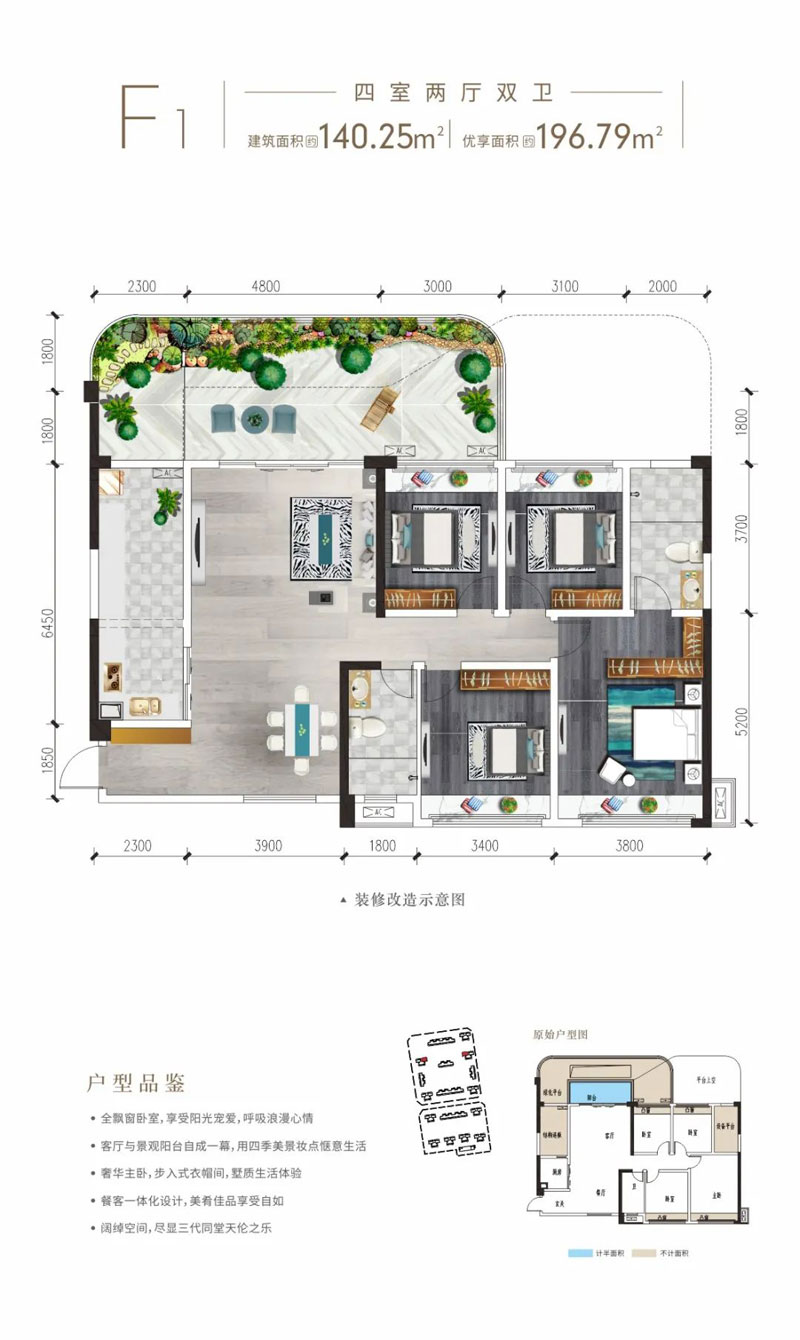 华容县鑫洋天御F1户型