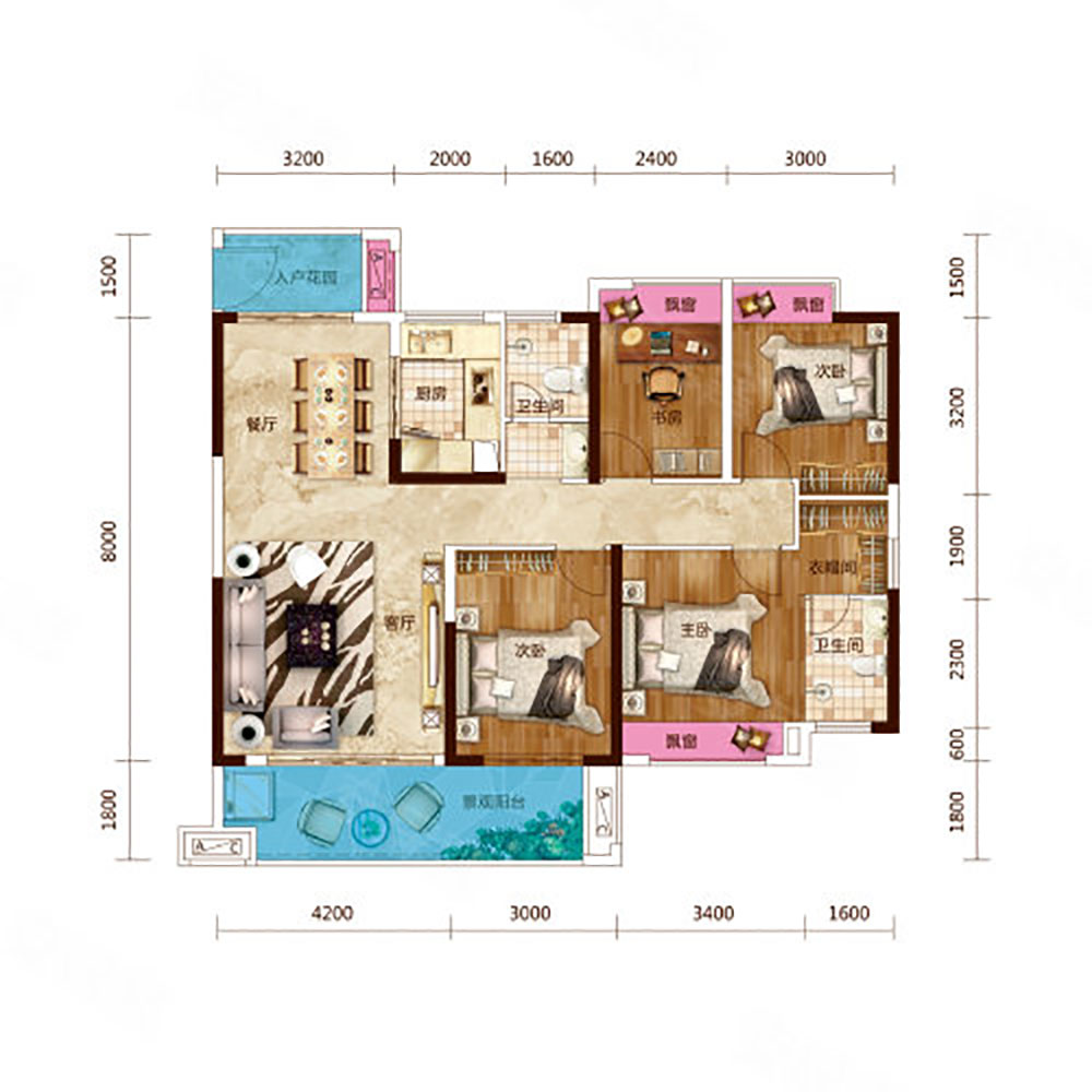 华容县步步高新天地B户型